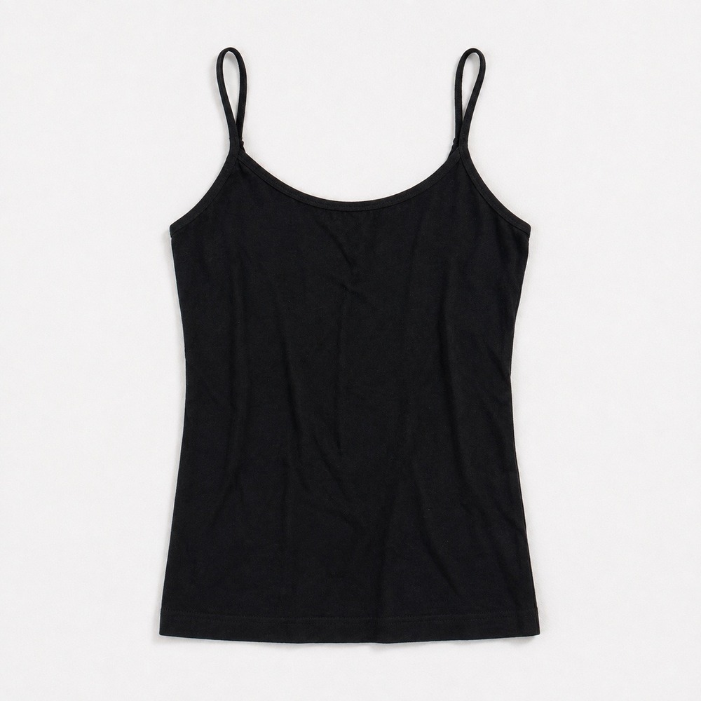 Marilyn Monroe Intimates Black Camisole Adjustable Spaghetti Strap Tank Top M